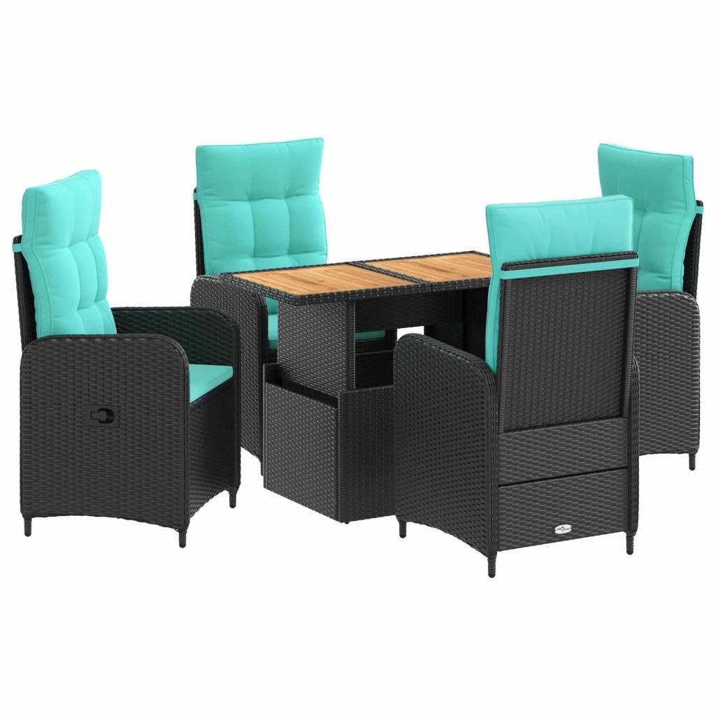 Set da pranzo per esterni 5 pz polyrattan 3422411