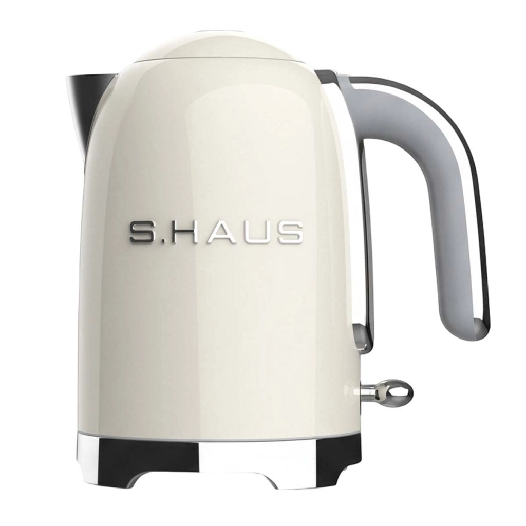 Bollitore Elettrico 1.7L 2200W Inossidabile con Base Girevole Senza Fili 360° Bianco SWISS HAUS