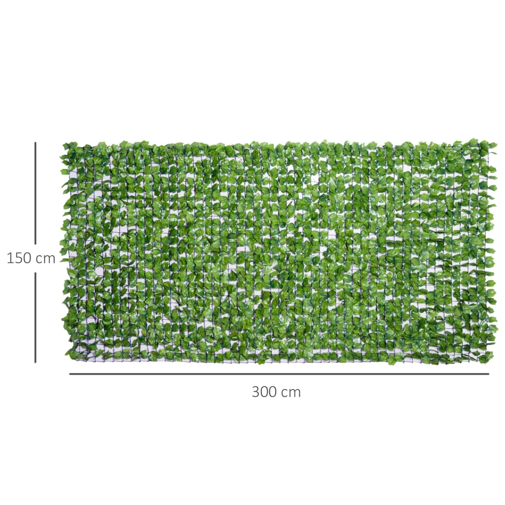 BARRERA VEGETALE ARTIFICIALE 300x150 cm Verde Chiaro PE per balcone e terrazza