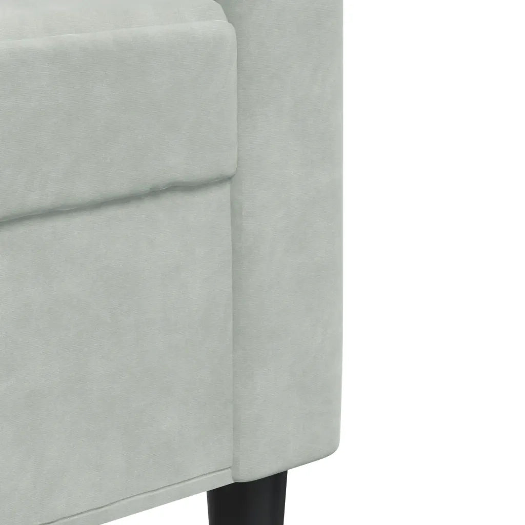 Set di Divani 3 pz con Cuscini e Rinforzi Grigio Chiaro Velluto 3278421