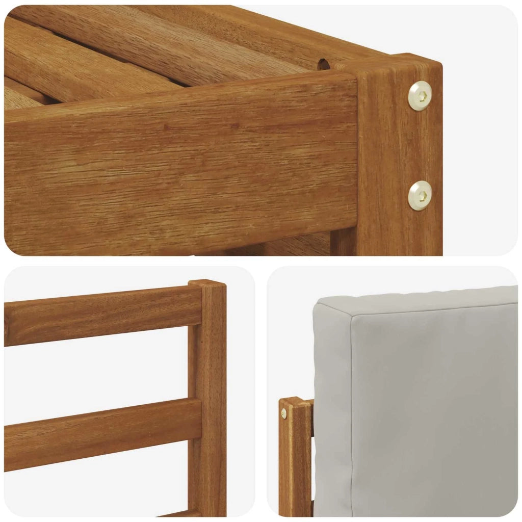 Set divani con cuscino 8 pcs Grigio Naturale e Chiaro 3374471