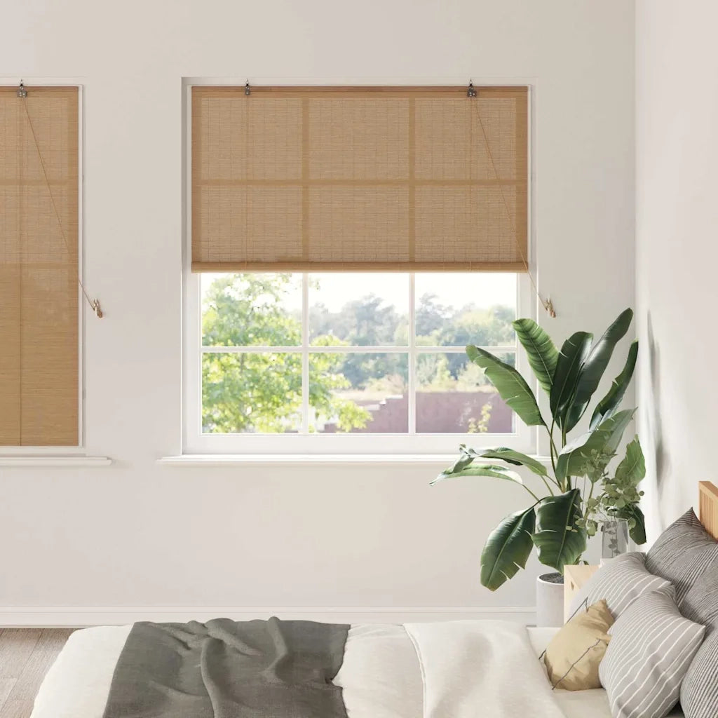 Tenda a rullo con tende Marrone 150 x 160 cm Bambù 42006860