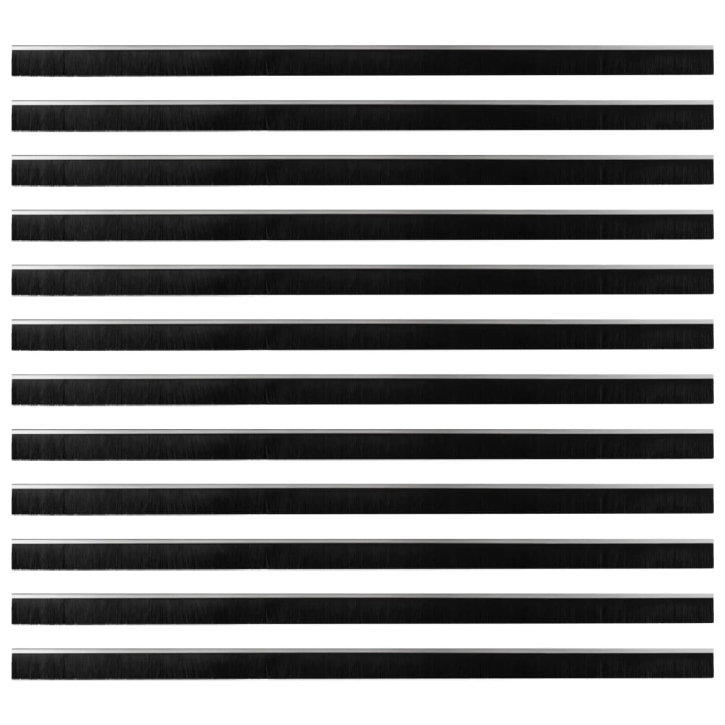 Spazzole per porte autoadesive 12 pz Argento 100 cm CFW5022256