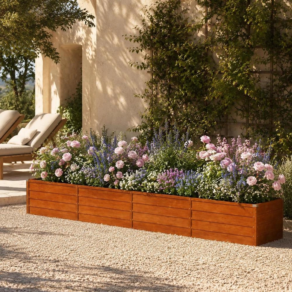 Raised Bed Rusty 320x80x45 Cm Corten Steel