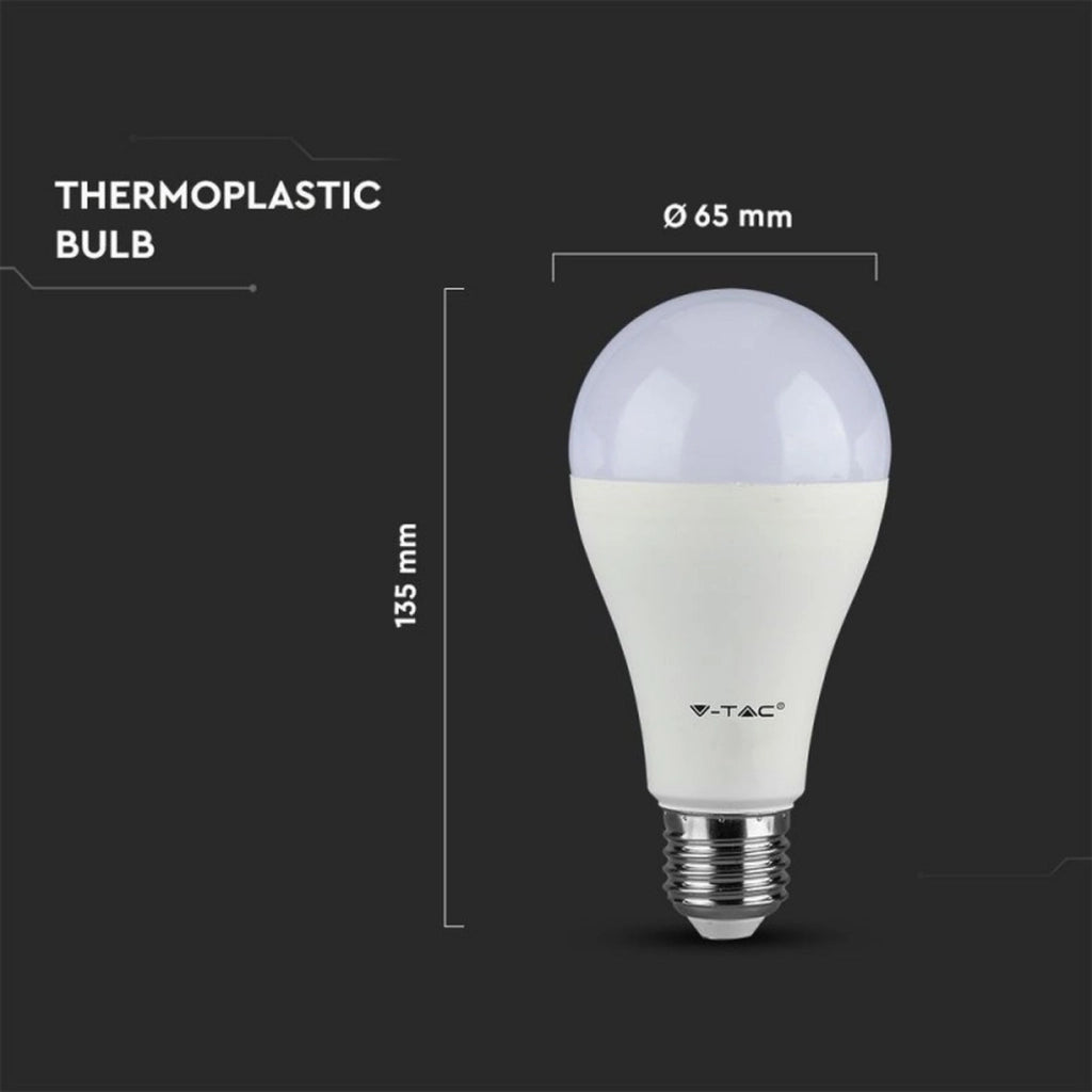 Lampada Led E27 A65 17W Bianco Freddo 6400K Bulbo Sfera Chip Samsung Garanzia 5 Anni SKU-164