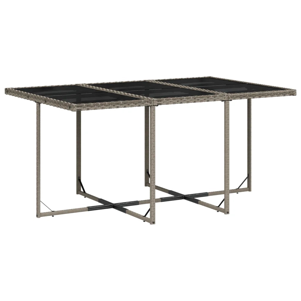Set da Pranzo da Giardino 7 pz con Cuscini in Polyrattan Grigio 3278035