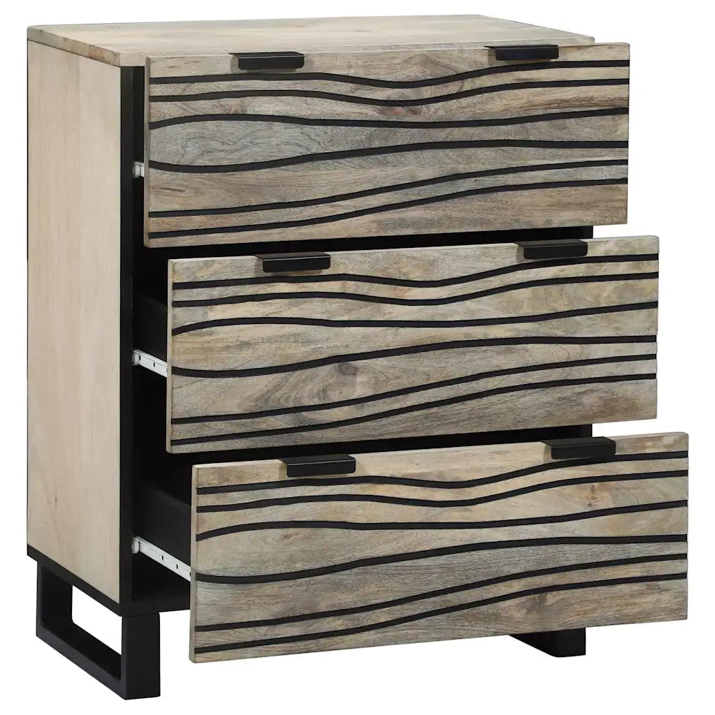 Credenza Bianco 60 x 33.5 x 75 cm Legno massello di mango 4017975