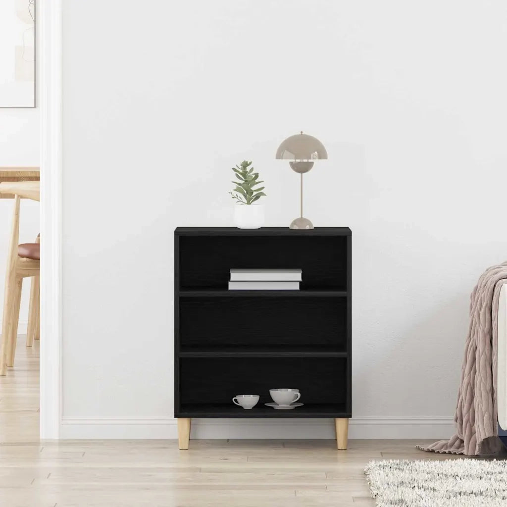 Credenza | Madia | Buffet da pranzo | Armadio da pranzo Rovere Nero 57 x 35 x 70 cm Legno multistrato