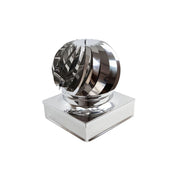 Fumaiolo da 47x47cm base quadra tipo radiante eolico inox aisi 304