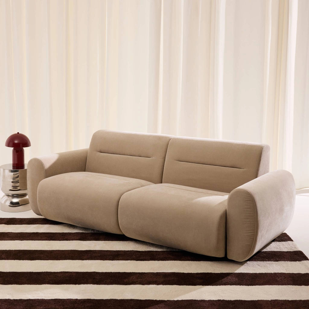 Divano in tessuto, 3 posti, beige