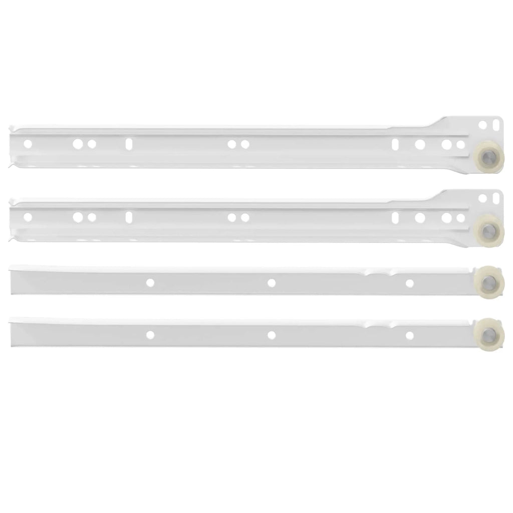 Scorrevole per cassetti 2 pcs Bianco 300 mm Acciaio 864650