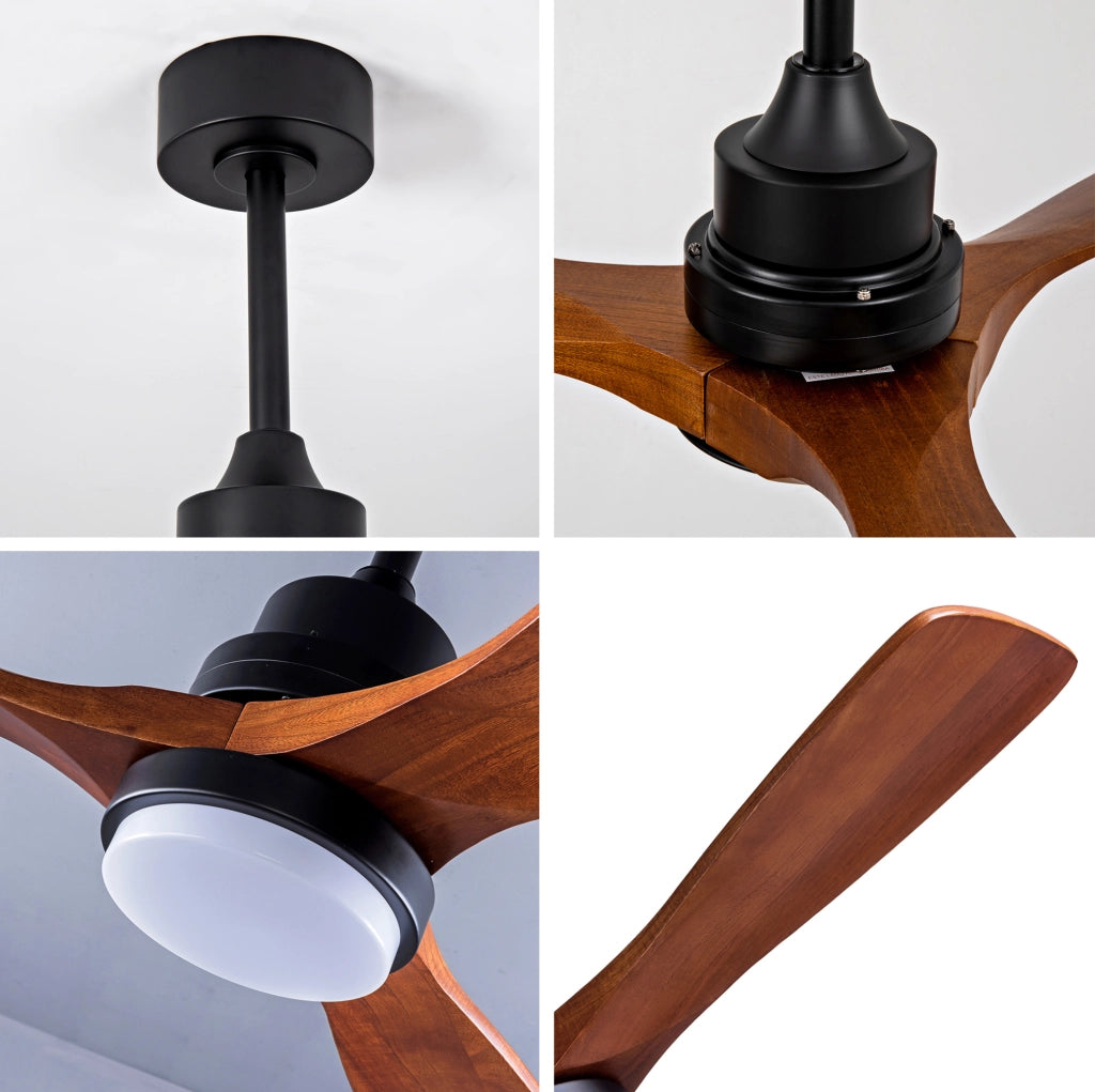 Ventilatore a soffitto da 42 pollici con luce, motore DC reversibile ed energia efficiente, telecomando 6 velocità