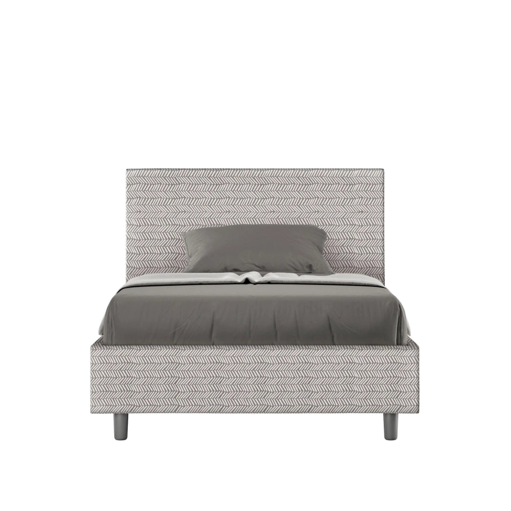 Letto 1 Piazza e Mezzo 120x210 cm con Rete e Contenitore Adele Aragona 1 Bianco