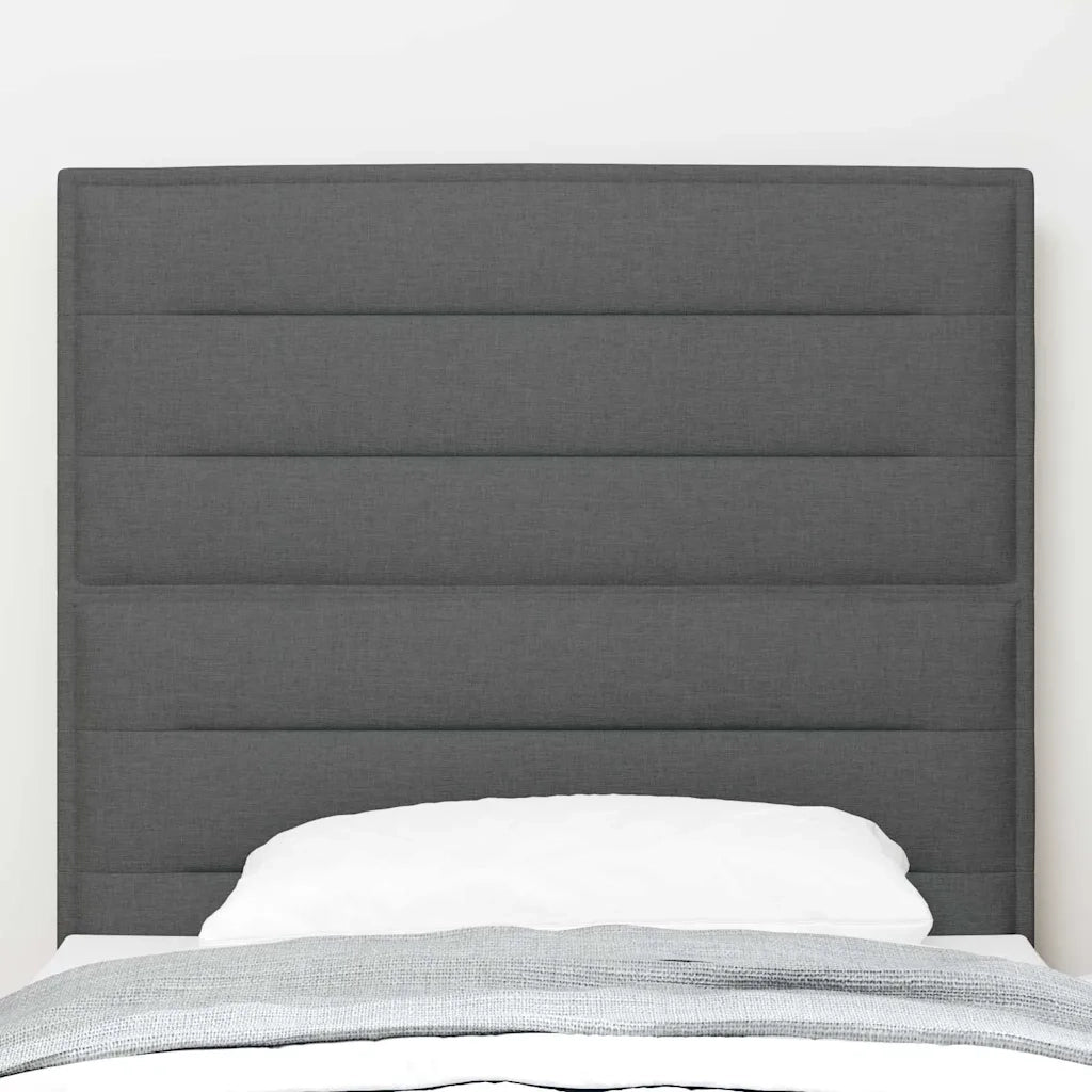 Testiera | Testata LED con strisce LED Grigio scuro 80 cm Tessuto