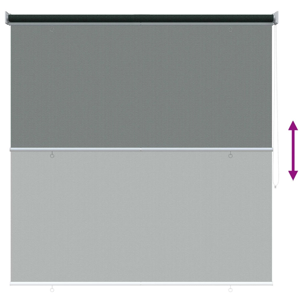Tenda a Rullo Esterno Blocco UV 90% Verde Scuro 140 x 140 cm 42036016
