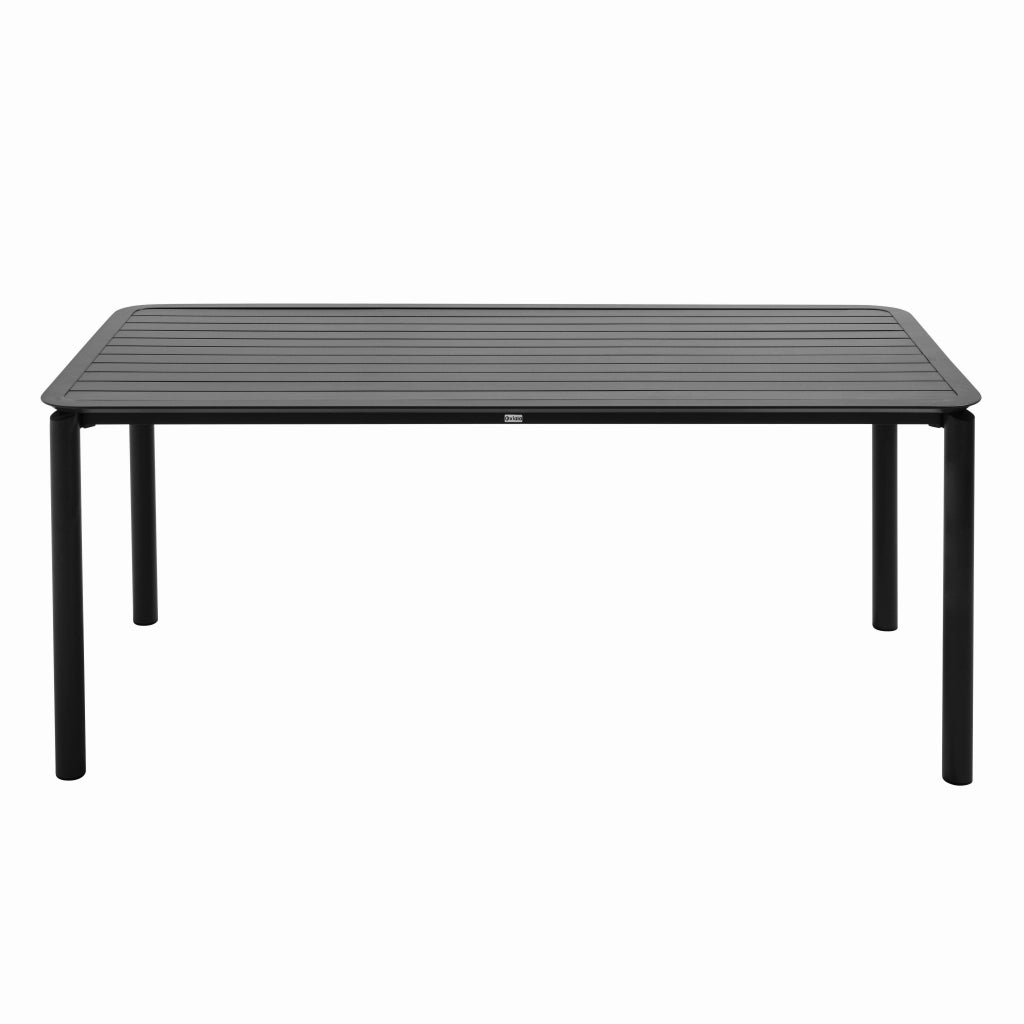 Oviala - Tavolo da giardino rettangolare in alluminio nero