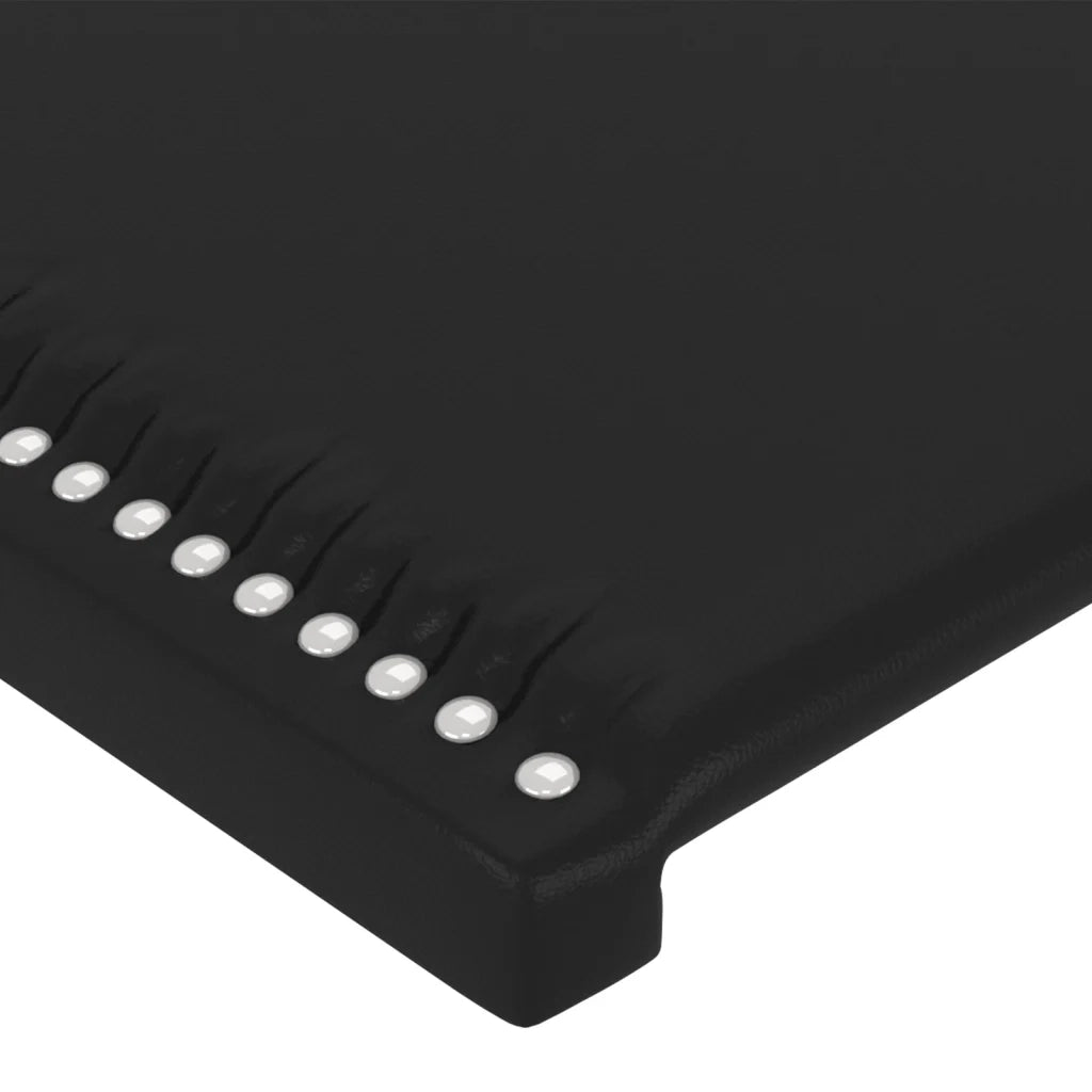 Testiera ad Orecchio-Testata con Orecchie Nera 183x16x118/128 cm in Similpelle 704769