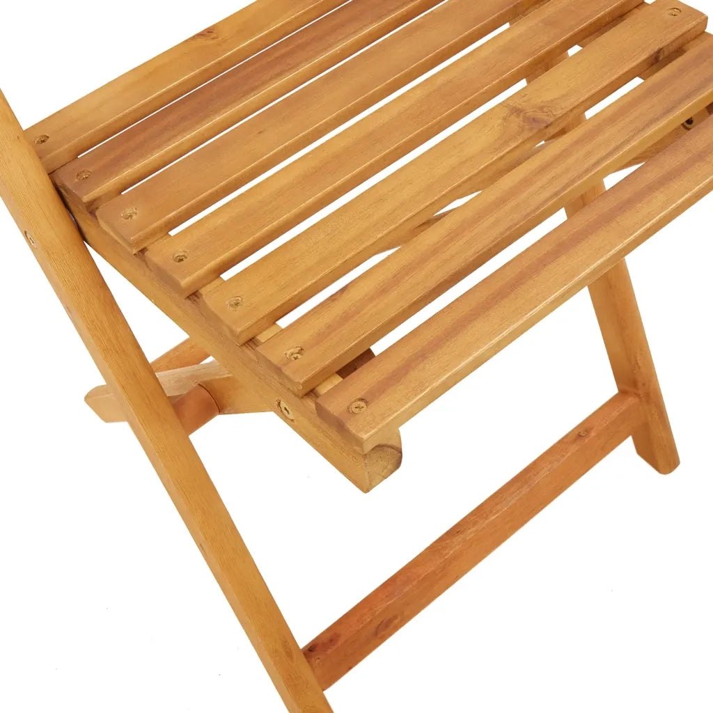 Sedie da Giardino Pieghevoli 4 pz | Sedie da Esterno Beige Legno Massello di Acacia