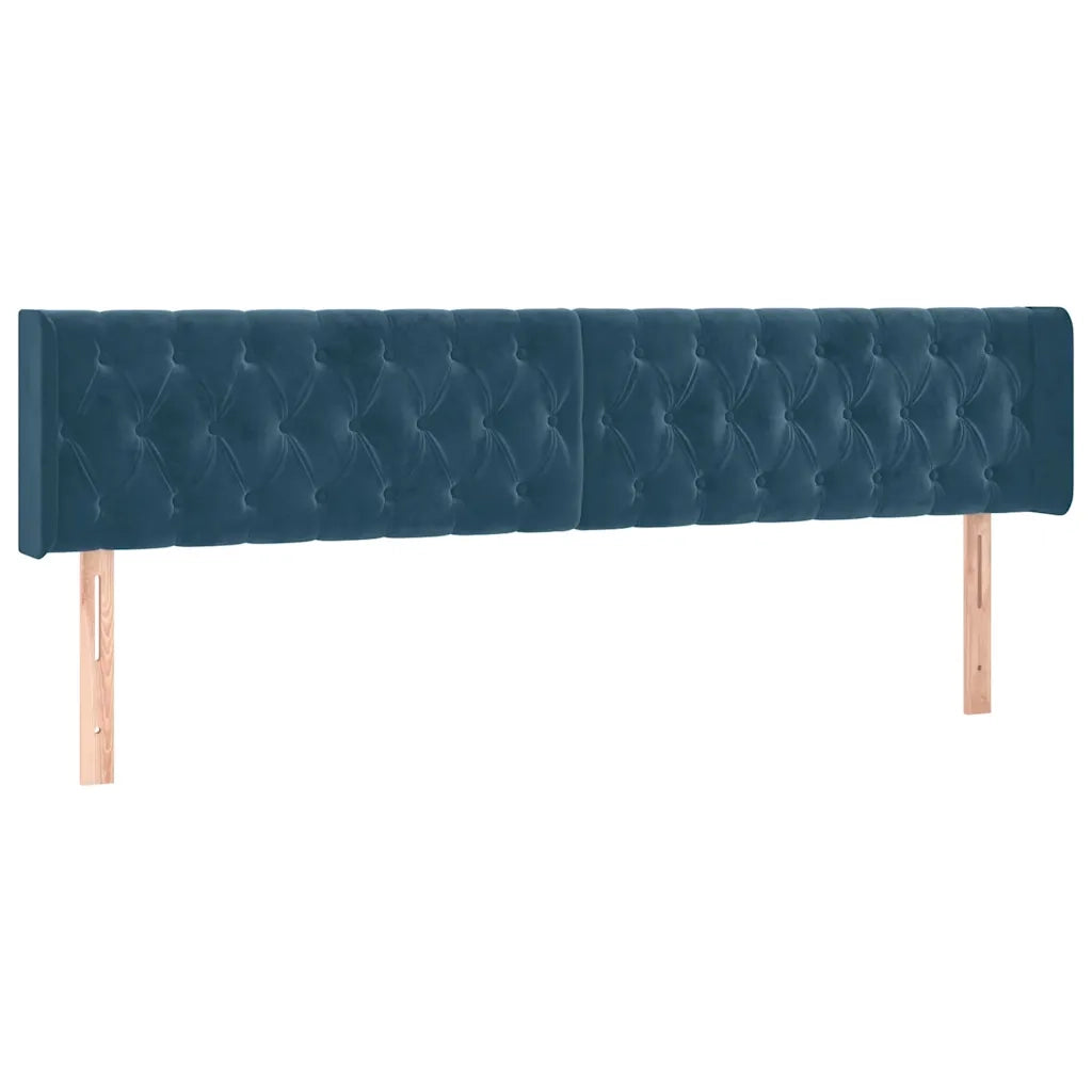 Giroletto a Molle con Materasso Blu Scuro 120x190 cm in Velluto 3270017
