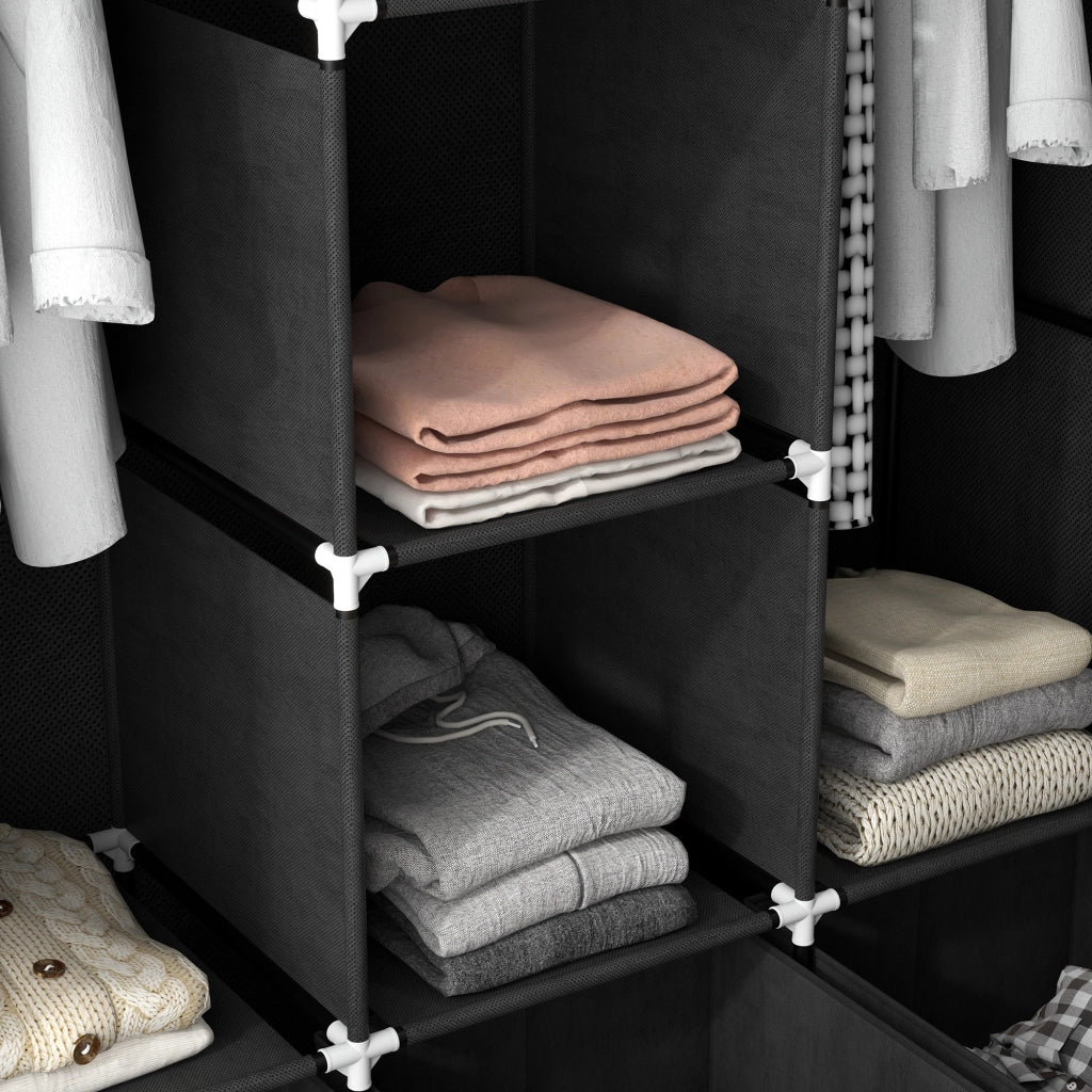 Armadio Guardaroba Pieghevole Salvaspazio ¨C Minimal ¨C 125x43x162.5cm Nero
