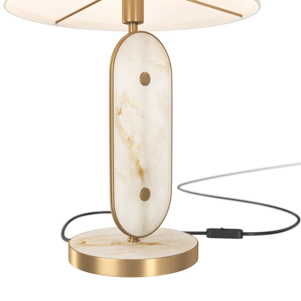 Maytoni Lampada da tavolo moderna Marmo 1 luce E14 oro alabastro