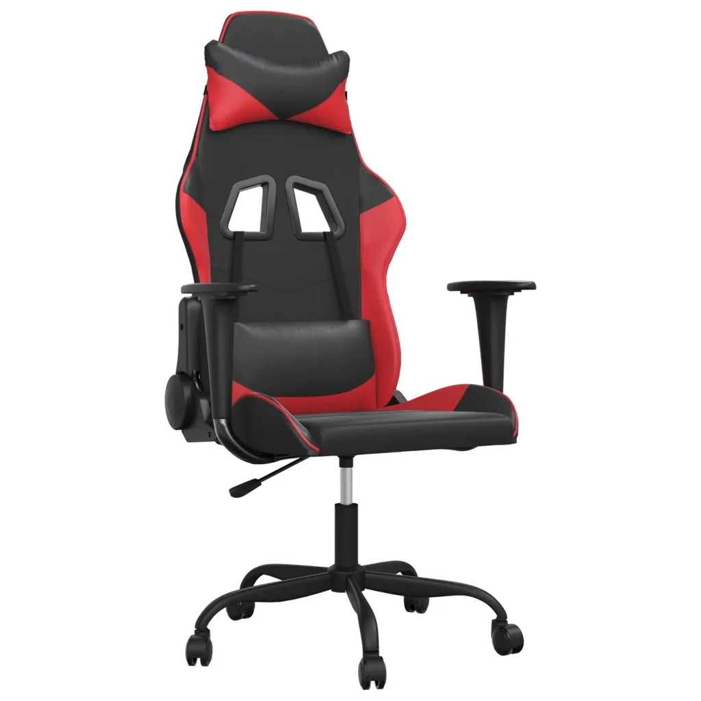 Sedia da Gaming | Sedia da e-sports Nera e Rossa in Similpelle