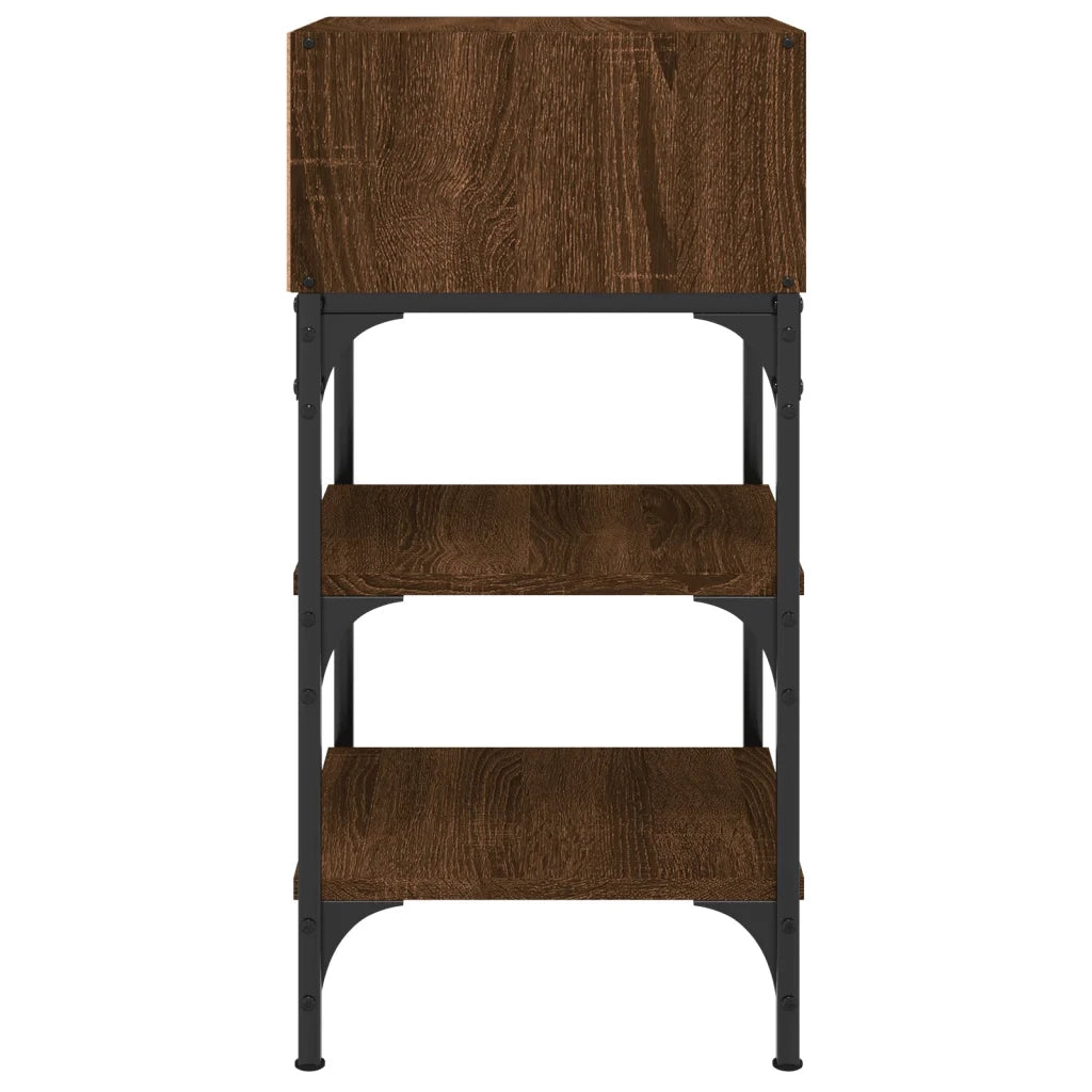 Comodini 2 pz-Set di 2 Tavolino da notte Rovere Marrone 35x34,5x70 cm in Legno Multistrato