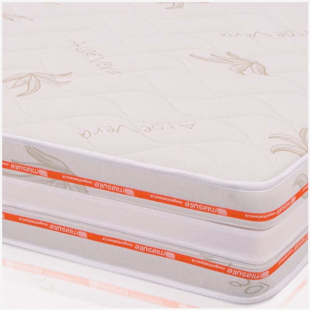 Materasso alla Francese 140x200, alto 25 cm, Multistrato - Memory, Gel Relaxa, Rivestimento Aloe Vera | Top Air Relaxa
