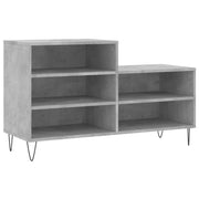 Scarpiera | Mobile per scarpe Grigio Cemento 102x36x60 cm in Legno Multistrato