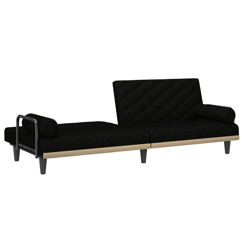 Divano letto | Sof¨¤ letto | Letto singolo con Braccioli Nero in Tessuto