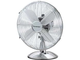Ventilatore da Tavolo in Syntesy Acciaio Cromato 40 cm 40 CMX30X52H