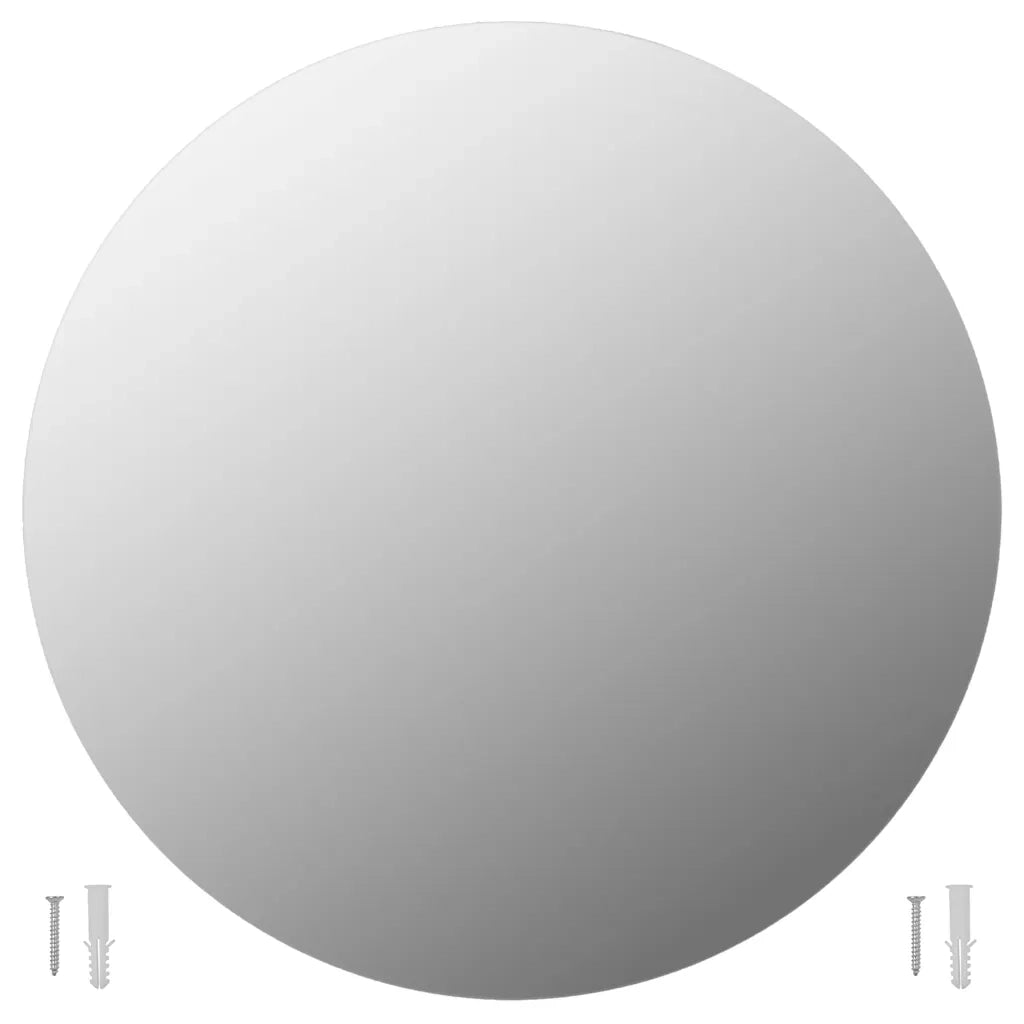 Specchio da Parete 50 cm in Vetro Circolare 245703