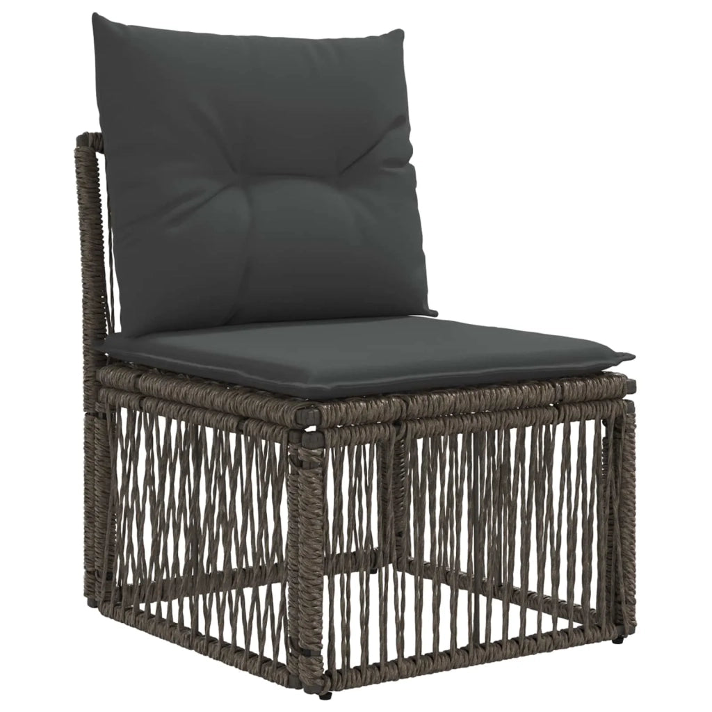 Set Divano da Giardino 11 pz Grigio polyrattan 3435761