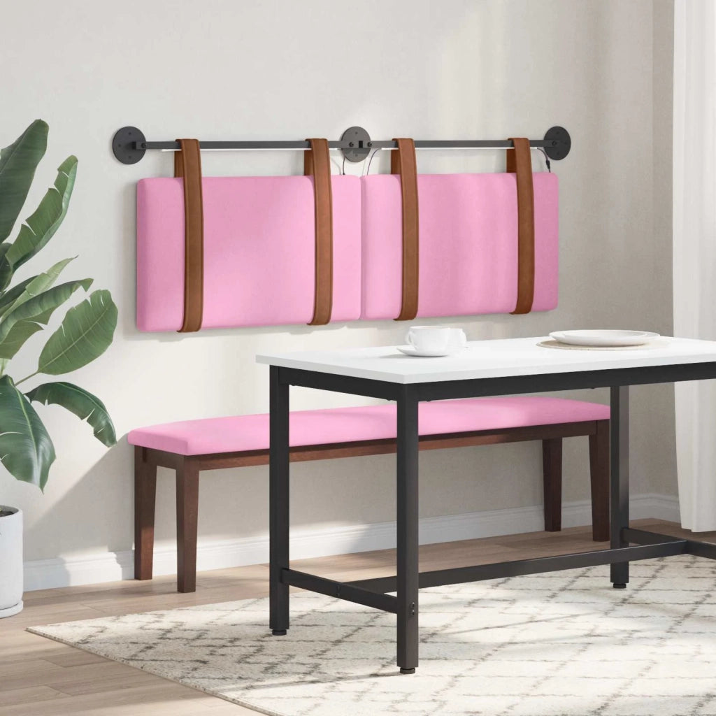 Testiera sospesa Con luce LED Rosa PU Antico 3423964