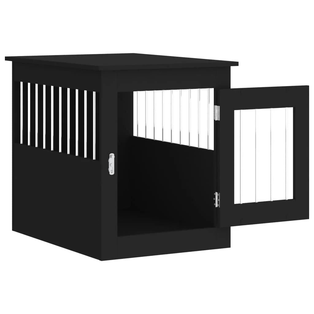 Mobile per trasportino per cani 55 x 75 x 65 cm in legno ingegnerizzato nero 02_0043357