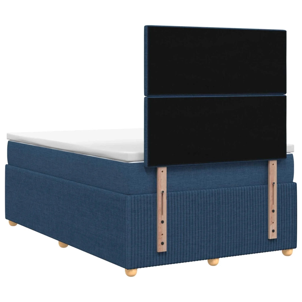 Letto box spring con materasso Blu 120 x 200 cm Tessuto 3454374