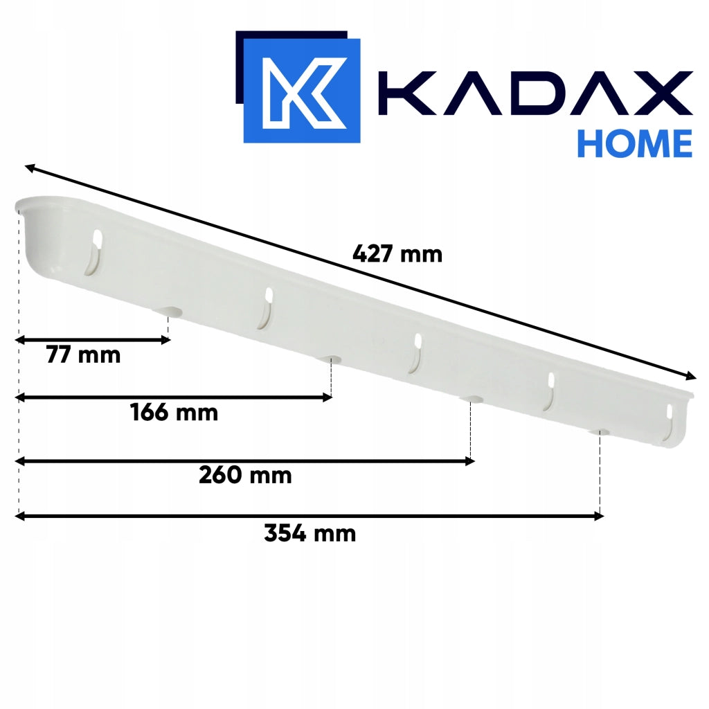 Stendibiancheria da soffitto KADAX per bagno, 5 barre, 170 cm, resistente e robusto.