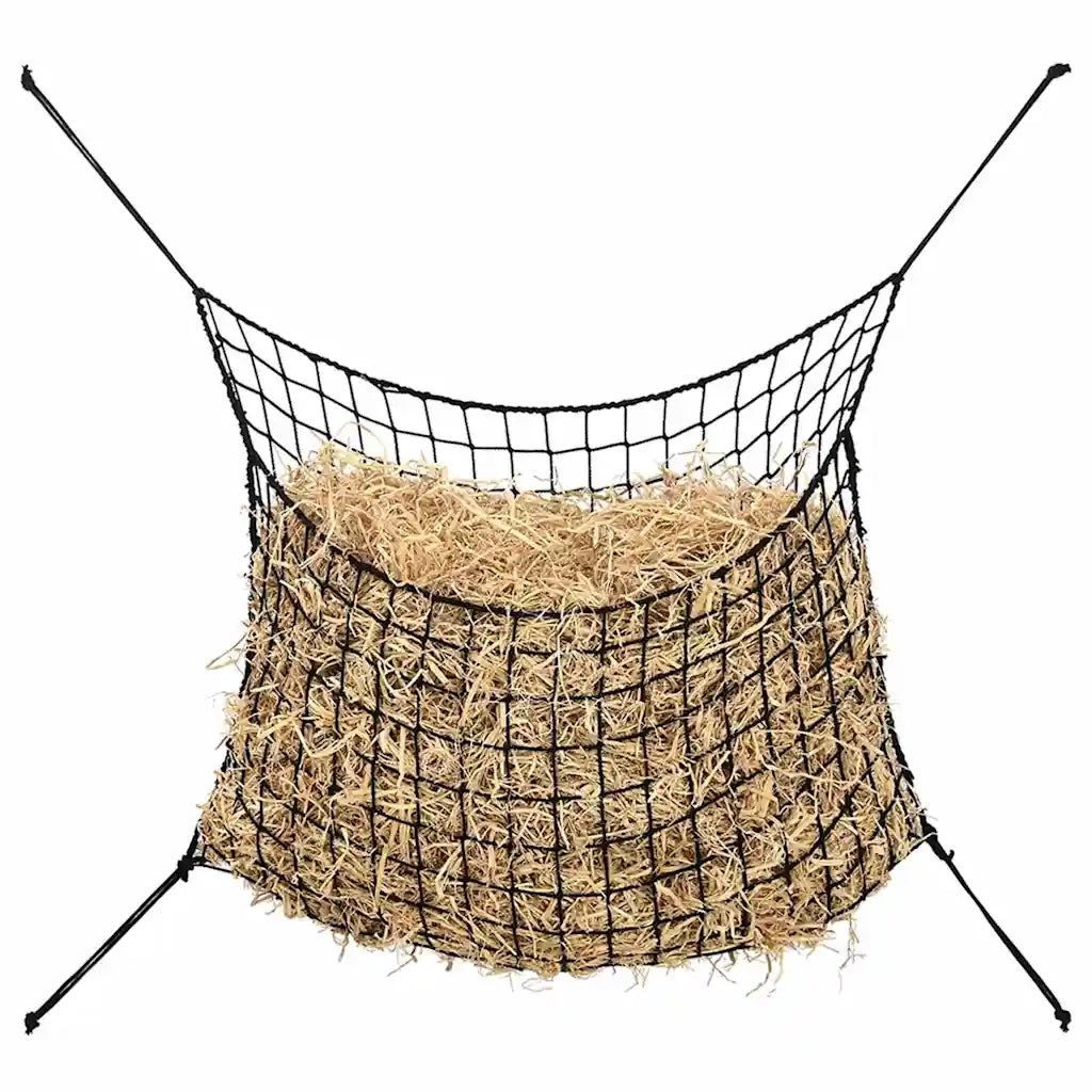Reti da Fieno 2pz Rettangolari Neri 150x90 cm in PP 4012305