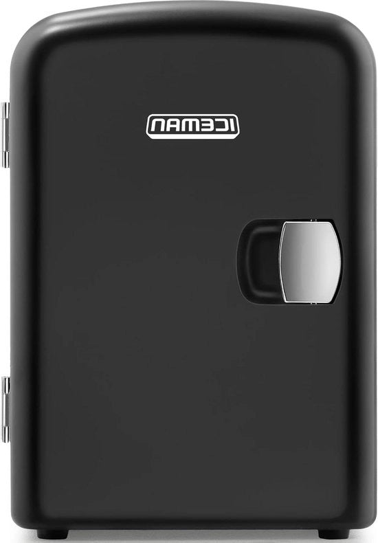 Mini frigorifero portatile - Raffreddamento e riscaldamento - Leggero - 4L - 6 bottiglie - Snack cosmetici - Trucco - Alimentazione AC/DC - Casa - Auto - Camera da letto