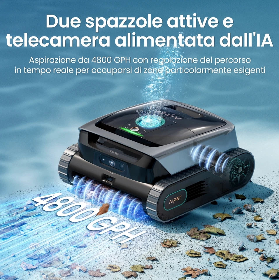 Aiper Scuba V3 – Robot Pulitore Senza Fili per Piscine con Navigazione Intelligente