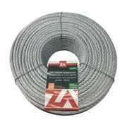 FUNE ACCIAIO COMMERCIALE 72F D  6 MM*- FUNI 90- 100,0 metri