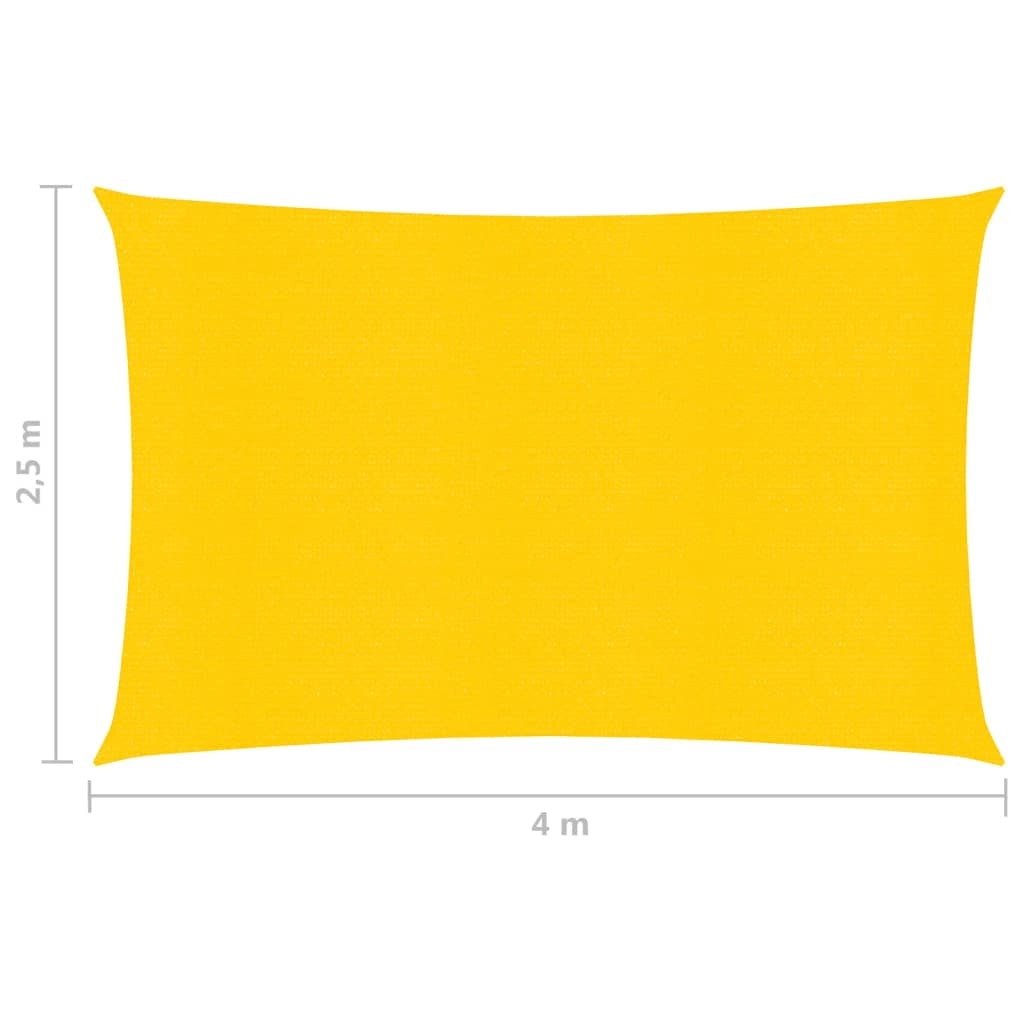 Vela ombreggiante/ombrellone 160 g/m² HDPE 2,5 x 4 m giallo 02_0009115