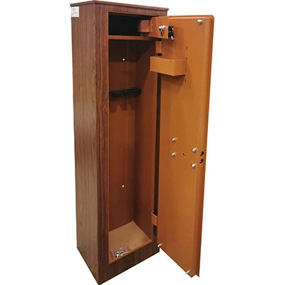 ARMADIO PORTA FUCILI WOOD 5 POSTI EFFE  + TESORETTO CM 35X25 H.CM 145