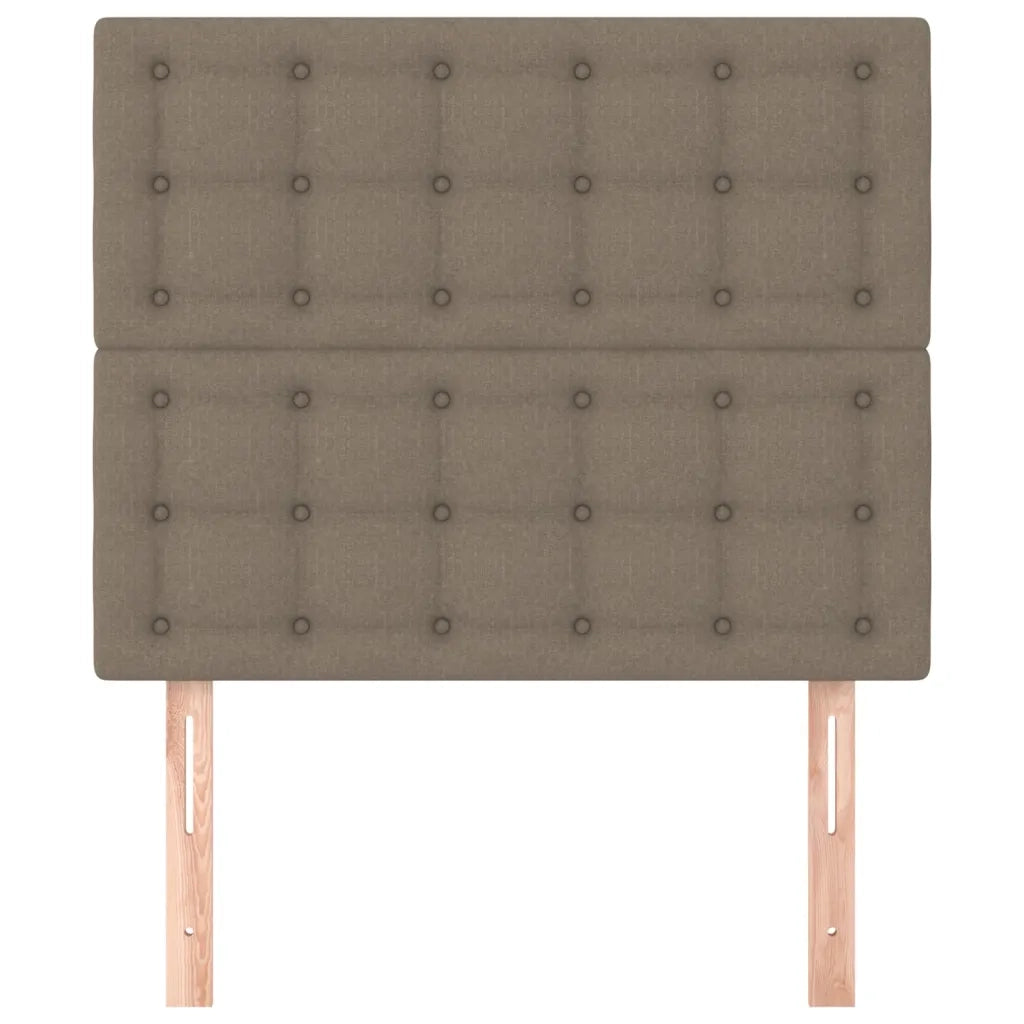Testiera | Testata per letto tortora 100x5x118/128 cm in tessuto