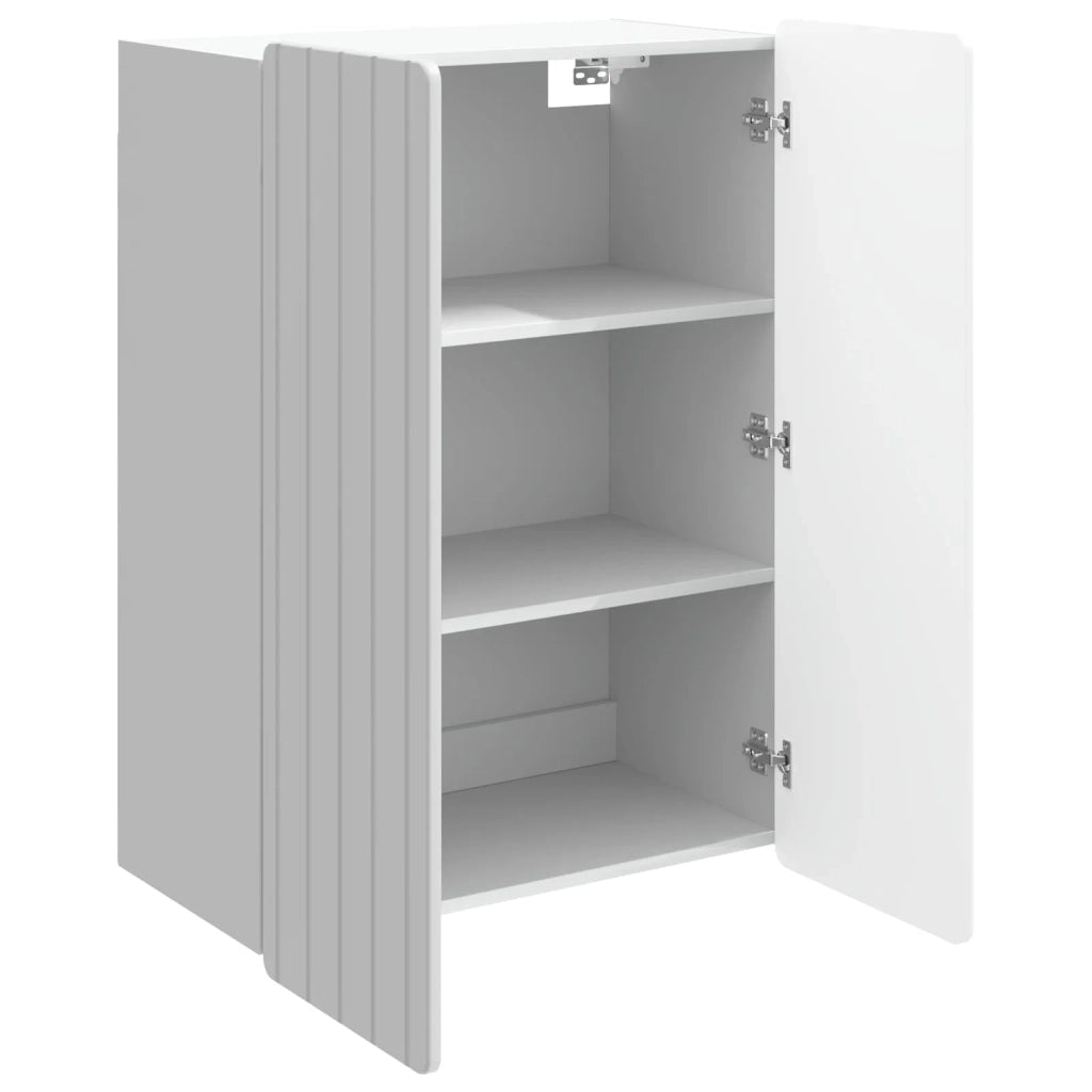 Armadietto a Muro | Mobiletto a muro Bianco Lucido 66 x 34,5 x 92 cm
