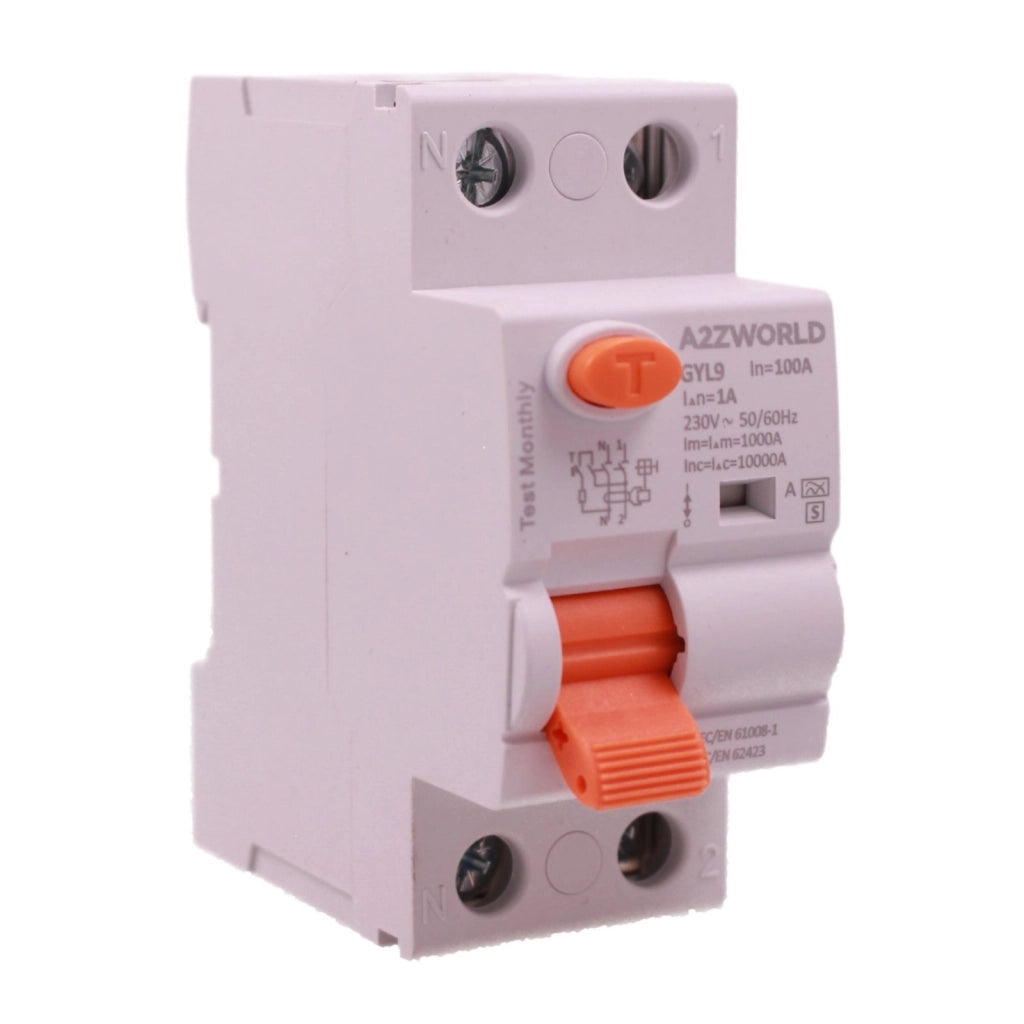 RCCB Interruttore Differenziale Selettivo Tipo S Classe A 1000mA/1A 1P+N 2M 10kA AC 230V IP20, GYL9, Corrente Disponibili 63A 100A (100A)