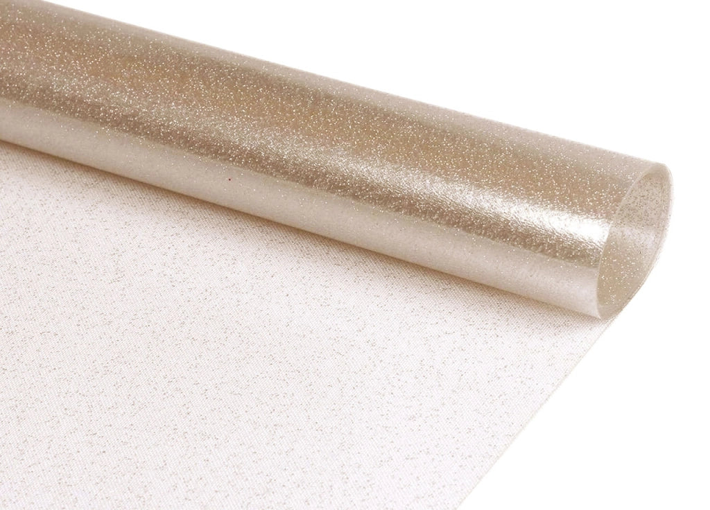 Tovaglia Natalizia Antimacchia Plastificata PVC Trasparente Oro Proteggi Tavolo - 140x400 - Oro