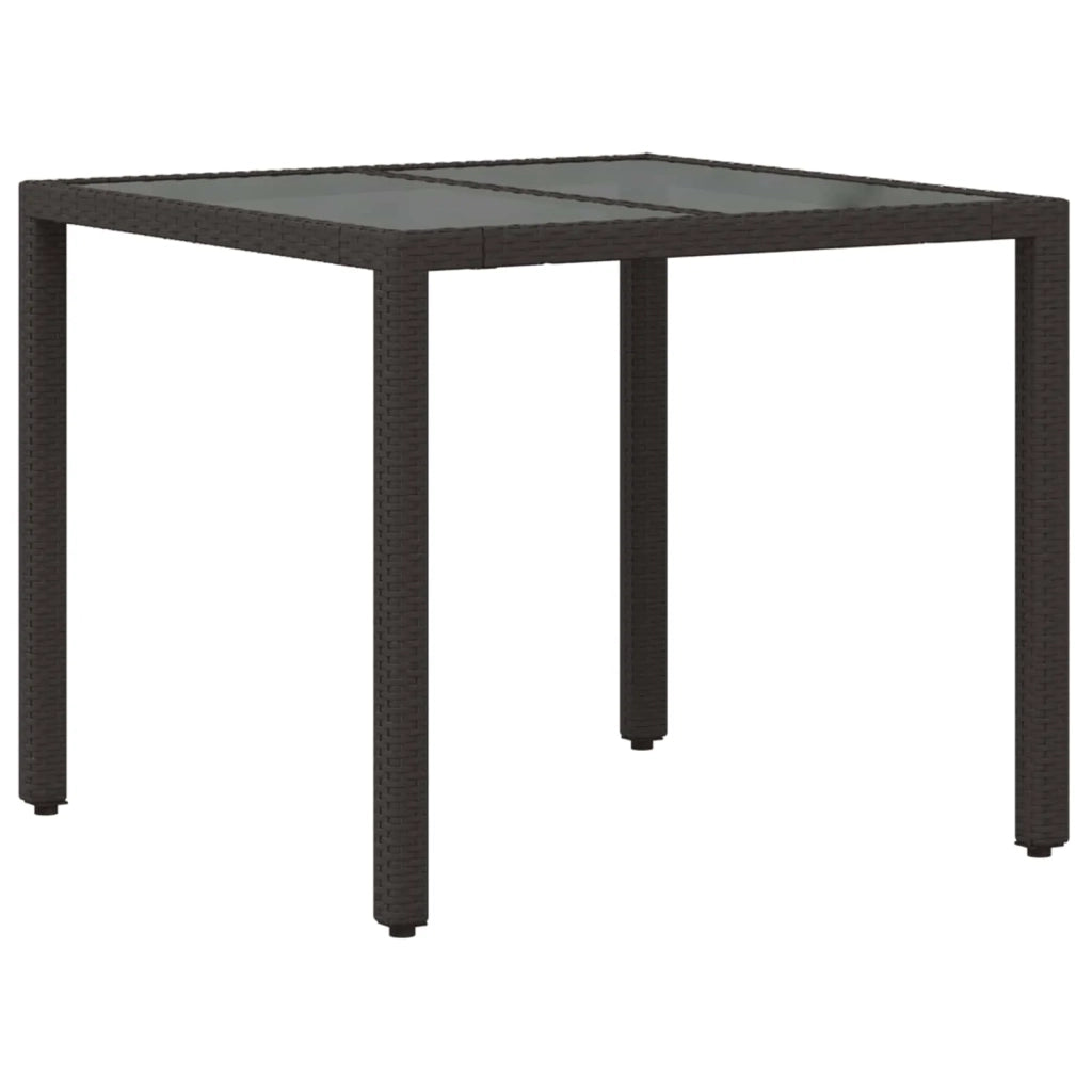 Set da pranzo per esterni 3 pz Nero polyrattan 3448932