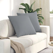 Cuscini da Divano 2 pcs Grigio chiaro 60 x 60 cm Tessuto 42013997