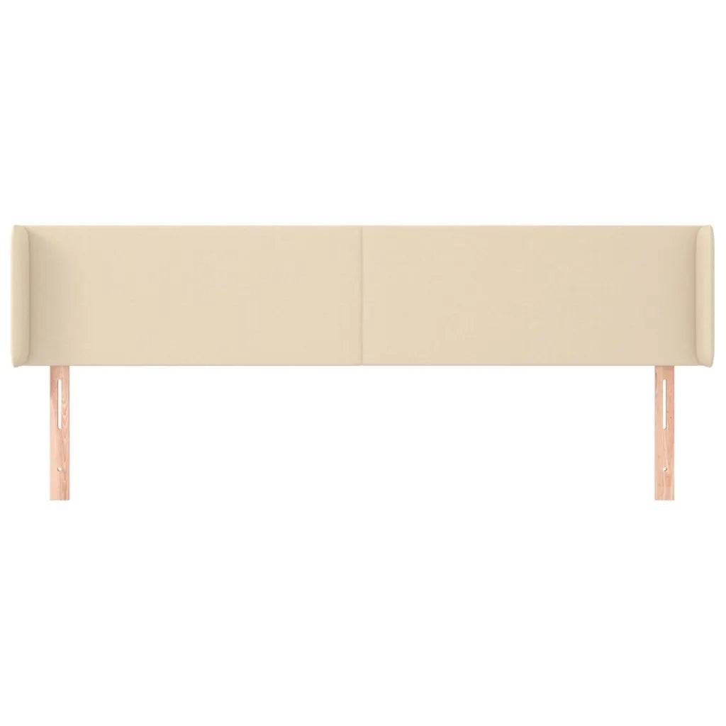 Testiera | Testata ad Orecchio Crema 183x16x78/88 cm in Tessuto
